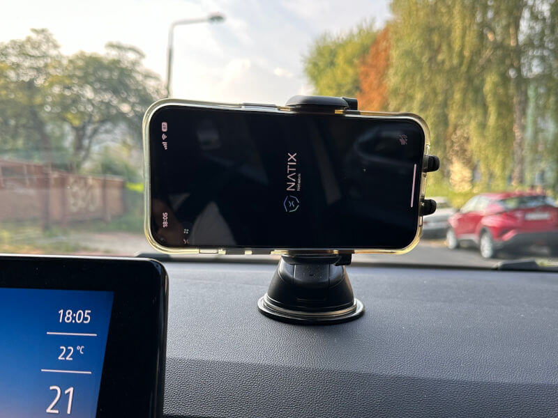 Natix on the car dashboard